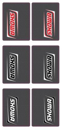 SHOWA Fork Tube Decals | Carbon Fiber